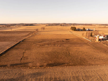 Aerial view farmland