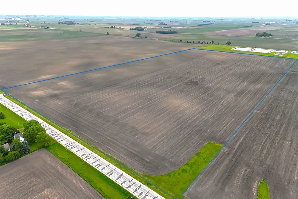 aerial farmland view
