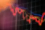 graph of data points falling