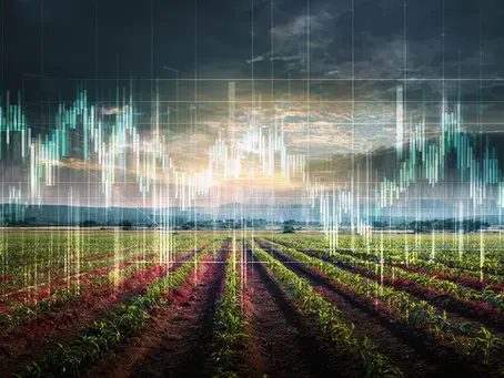 Finance overlay on commodity crop field