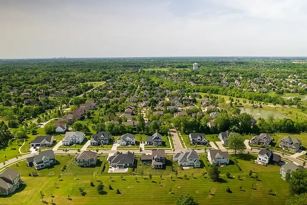 Aerial view of columbus ohio