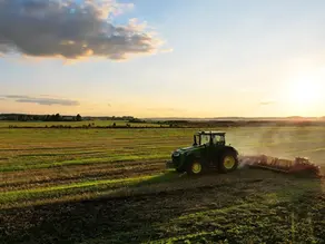 John Deere Tractor in Field
