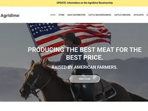 Screenshot of Agridime website