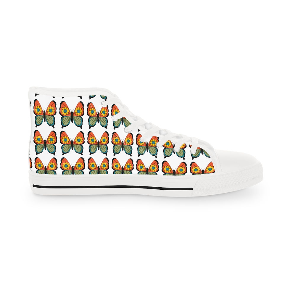 Thumbnail: Men's High Top Sneakers Butterfly