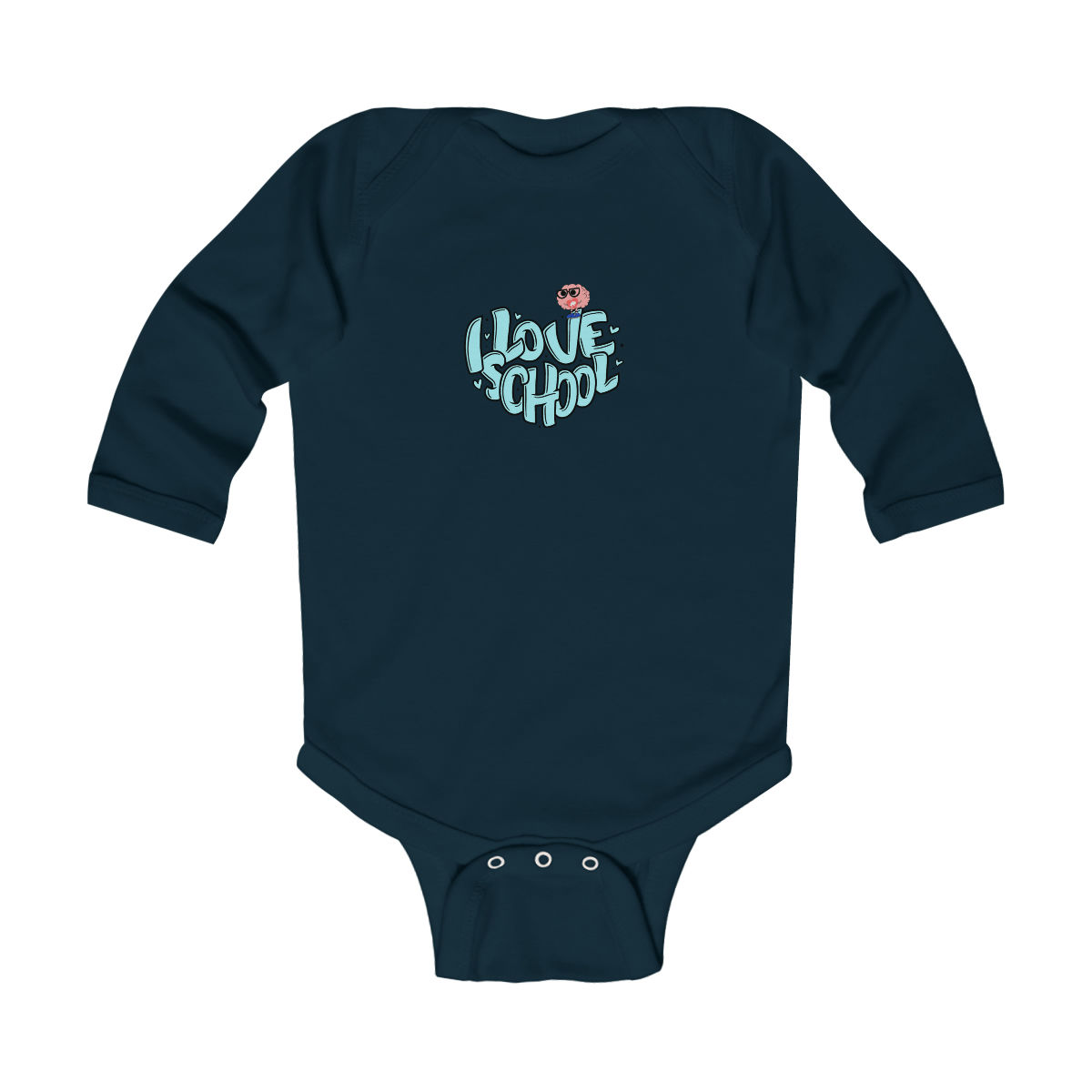I Love School Infant Long Sleeve Bodysuit