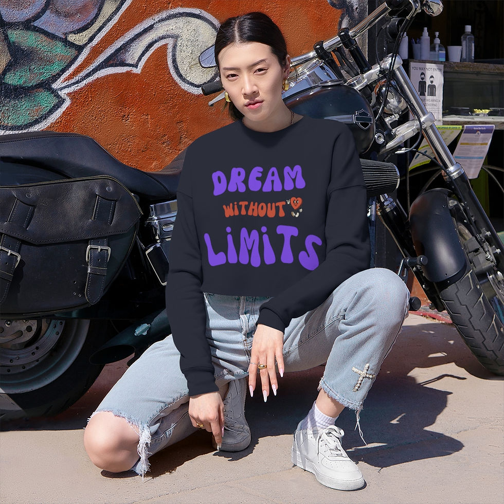 Thumbnail: Dream Without Limits Women's Cropped Sweatshirt