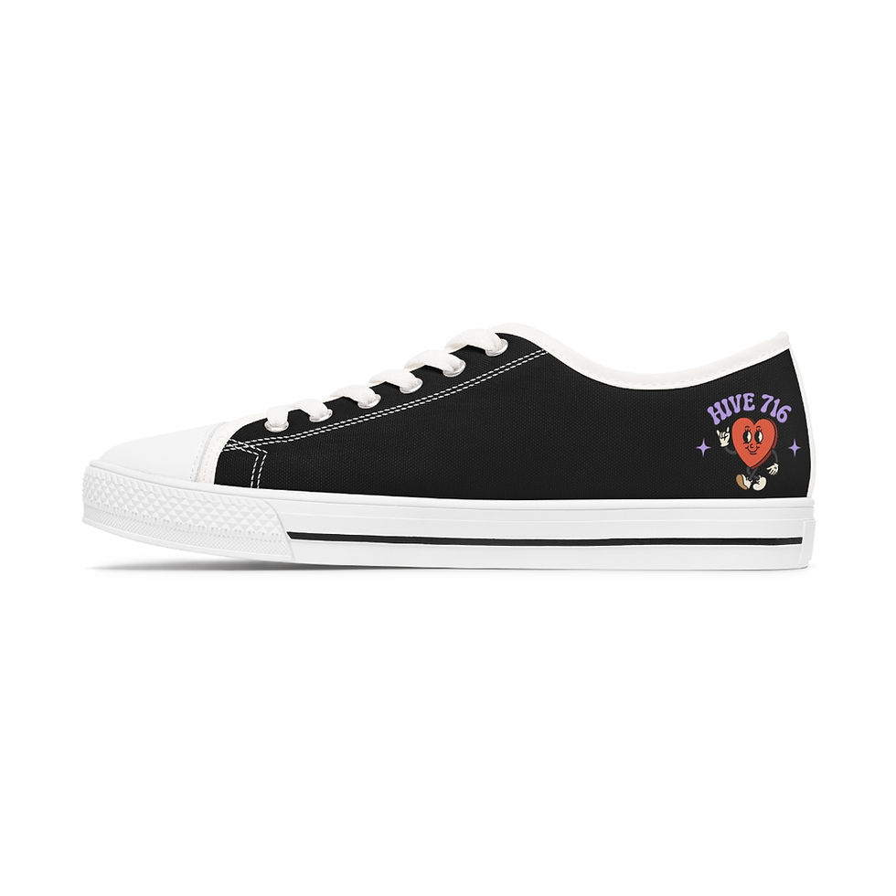 Thumbnail: HIVE 716 Women's Low Top Sneakers Black