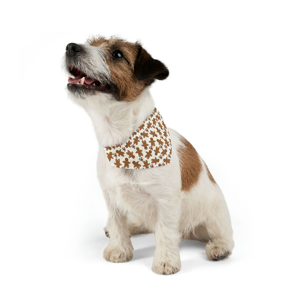 Thumbnail: Gingerbread Pet Bandana Collar