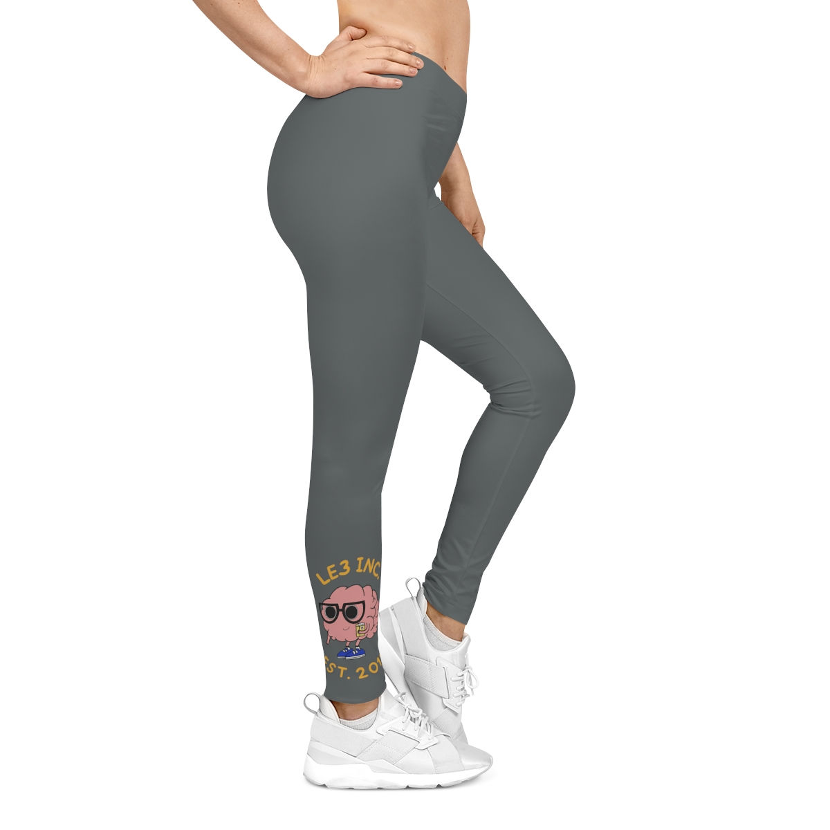 LE3 Women's Casual Leggings Grey