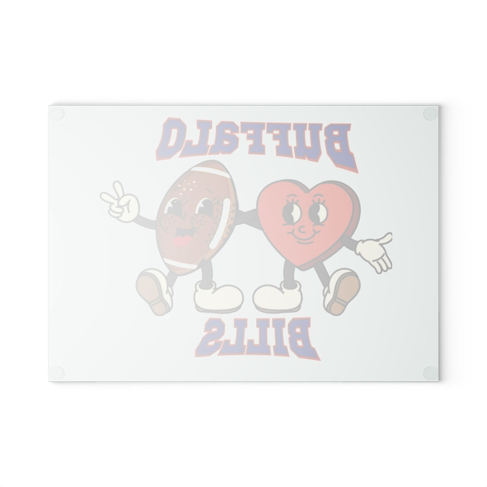 Thumbnail: Buffalo Bills HIVE Heart Glass Cutting Board