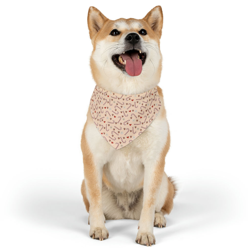 Thumbnail: Candy Cane Pet Bandana Collar