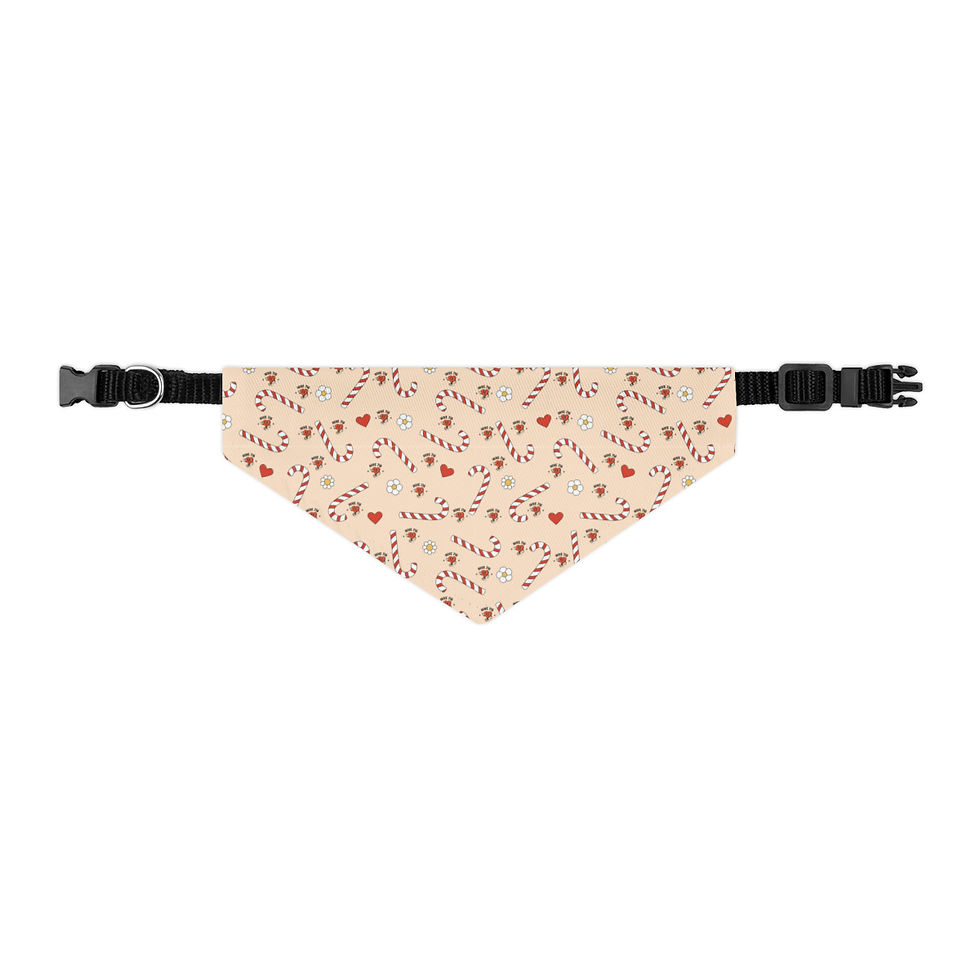 Thumbnail: Candy Cane Pet Bandana Collar