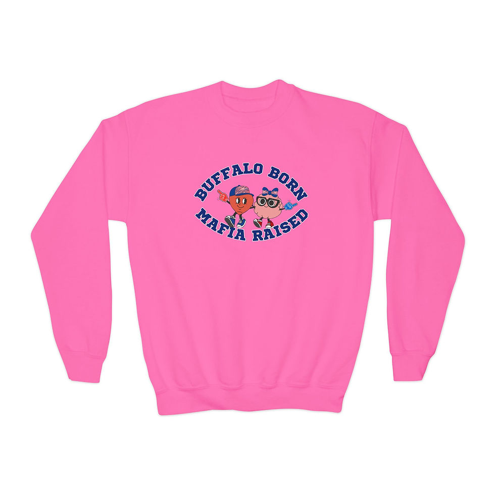 Thumbnail: Youth Crewneck Sweatshirt — Buffalo Born