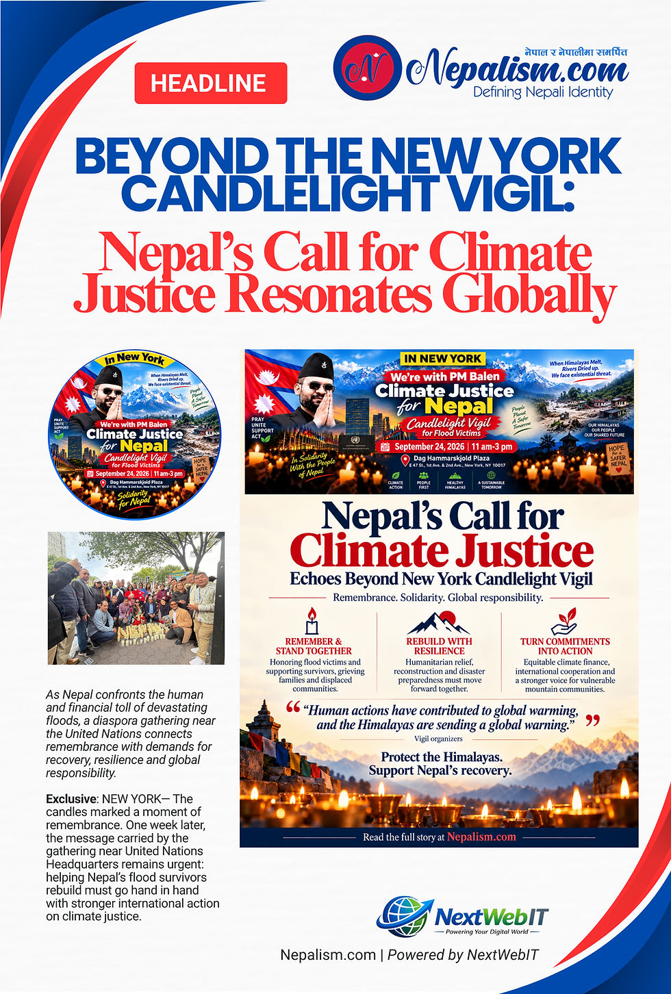 Beyond the New York Candlelight Vigil: Nepal’s Call for Climate Justice Resonates Globally