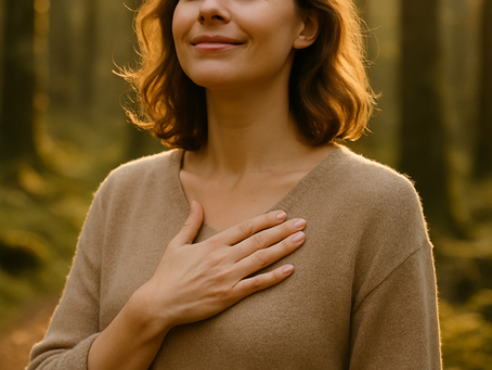 Bewusste Frau, Bewusstsein, mit sich verbunden sein