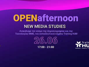 Open Afternoon NEW MEDIA STUDIES