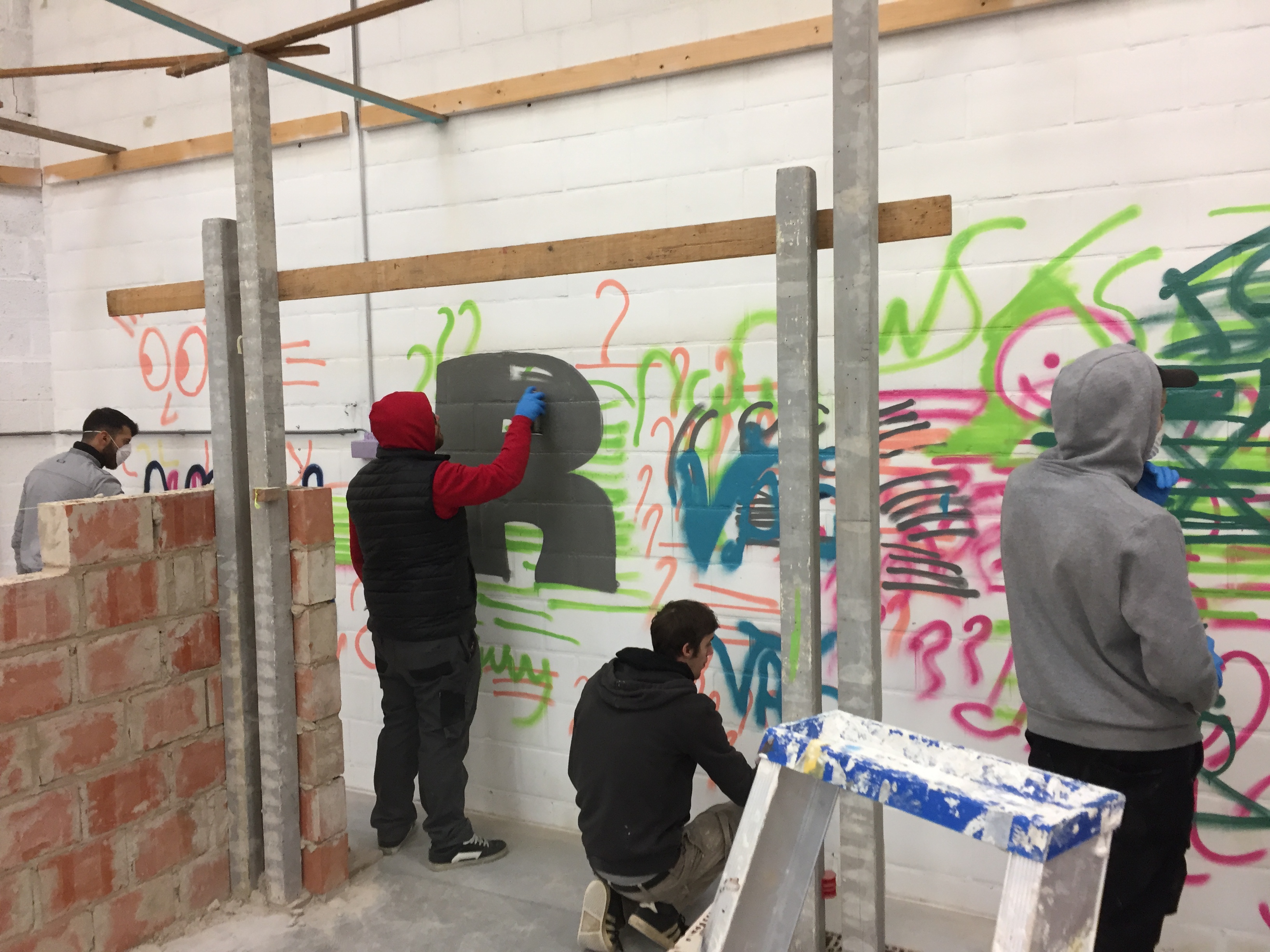 Graffiti Workshop CVO De Verdieping muurschildering