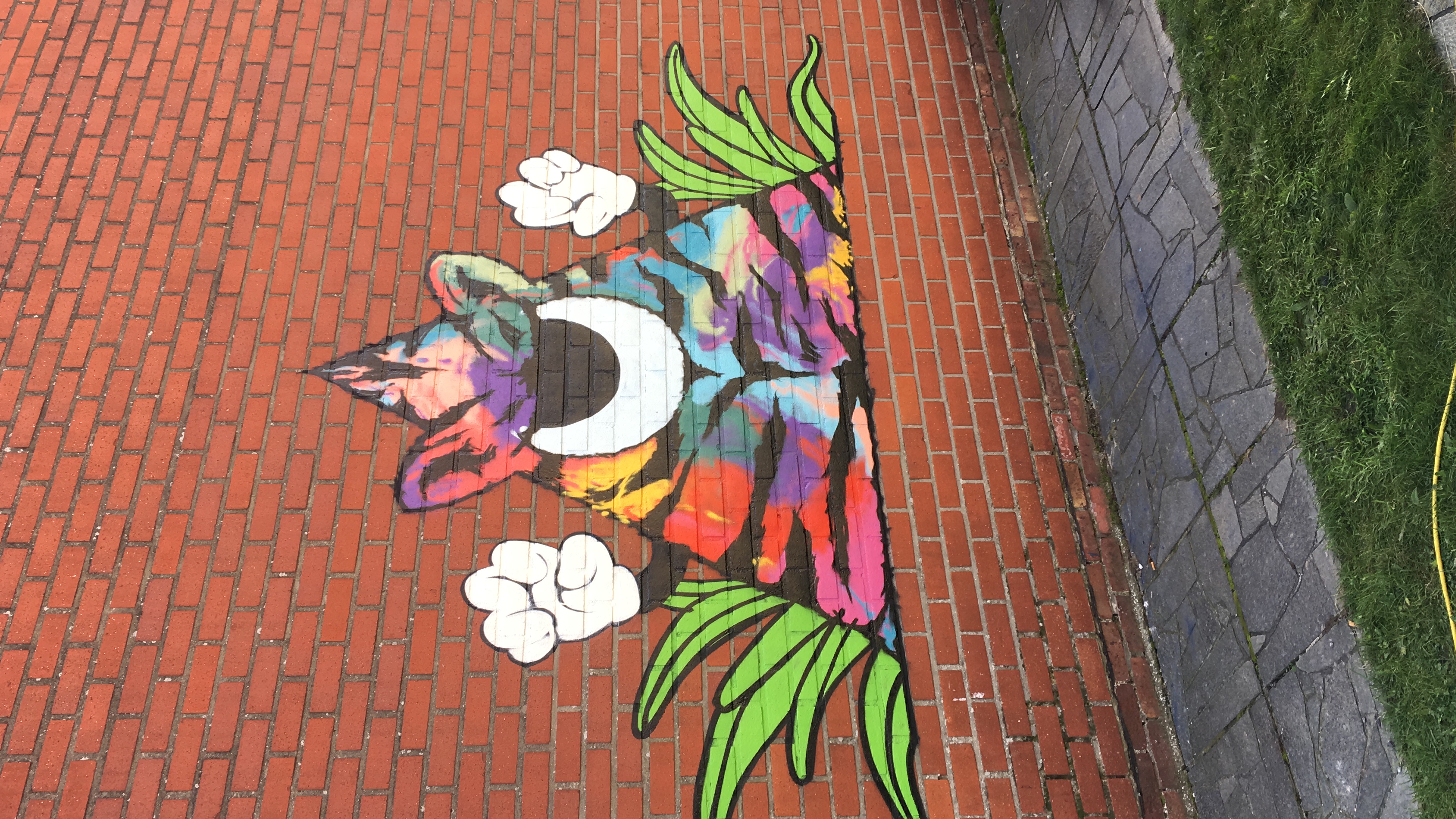 Street art gevel Izegem detail
