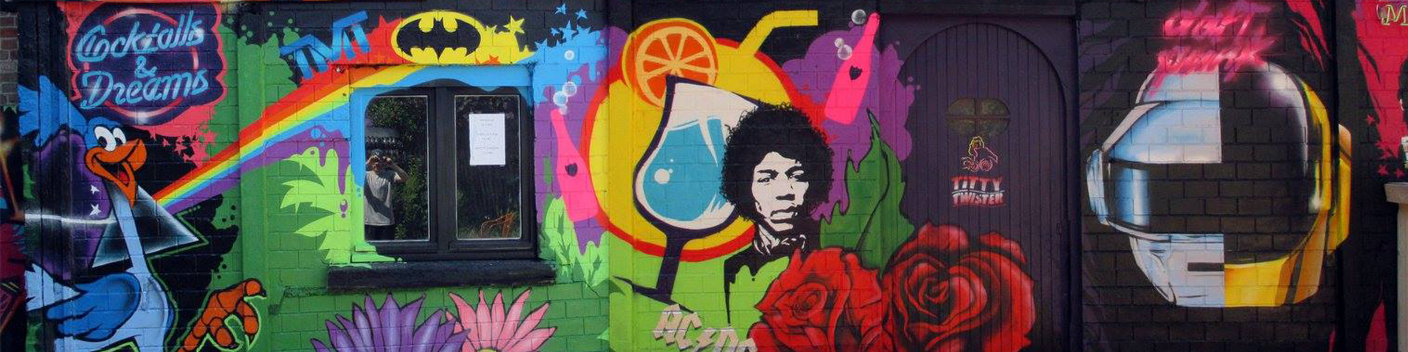Street art muurschildering gevel – deejoohcee graffiti kunstenaar België