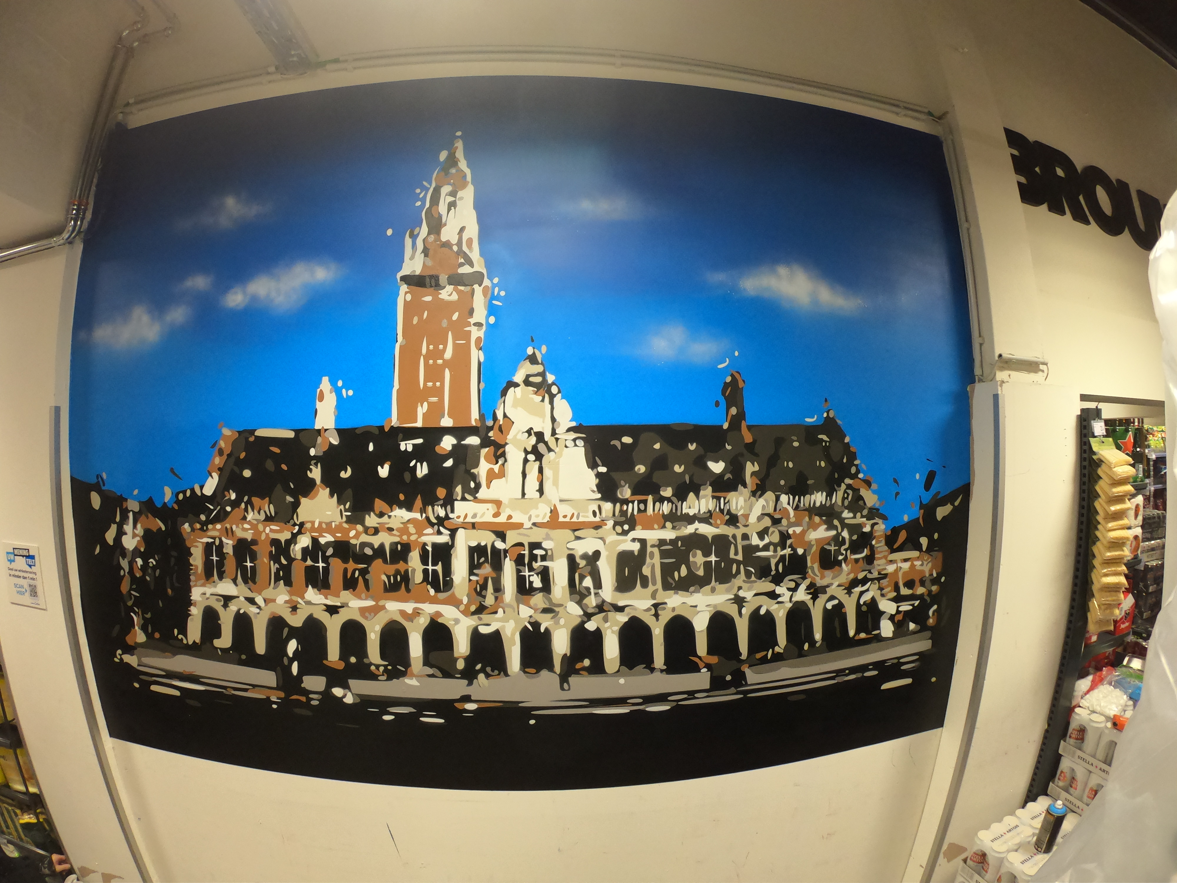 Carrefour Leuven Stencil Graffiti
