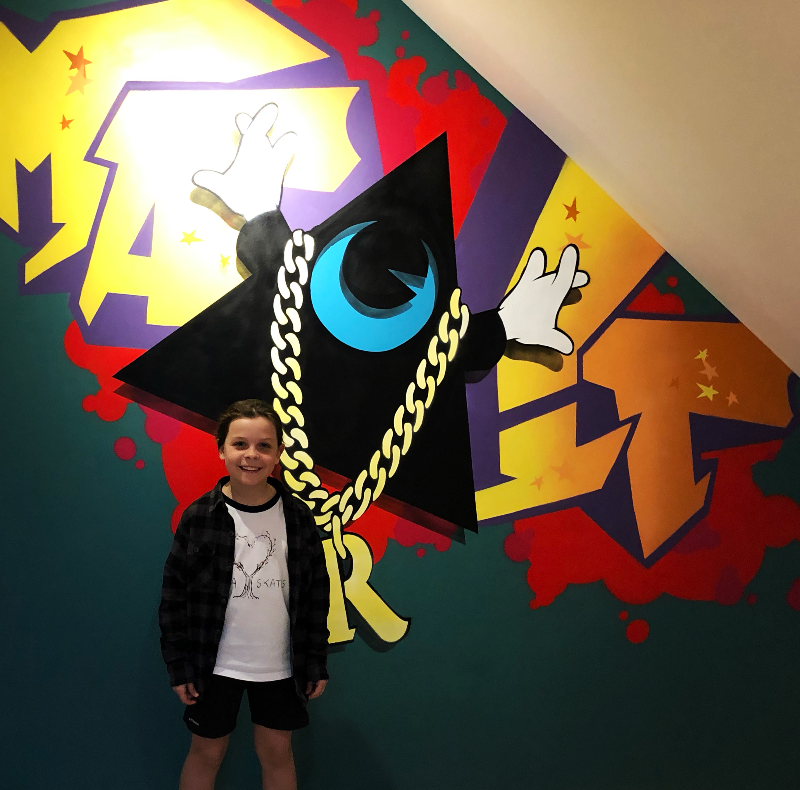 Graffiti muurschildering kinderkamer