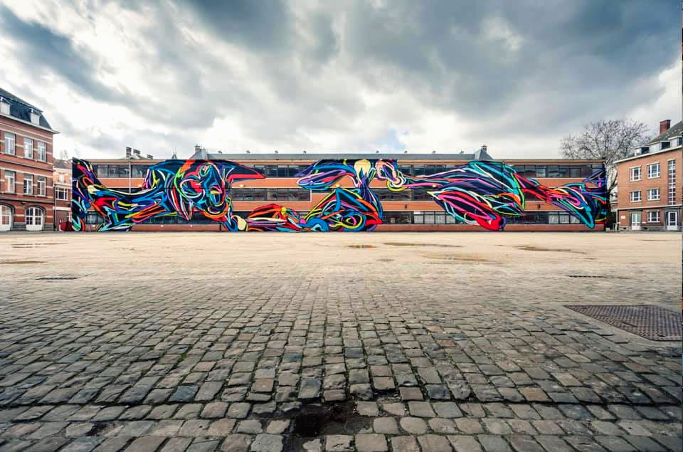 Data Wall Moerman Street Art Brussel