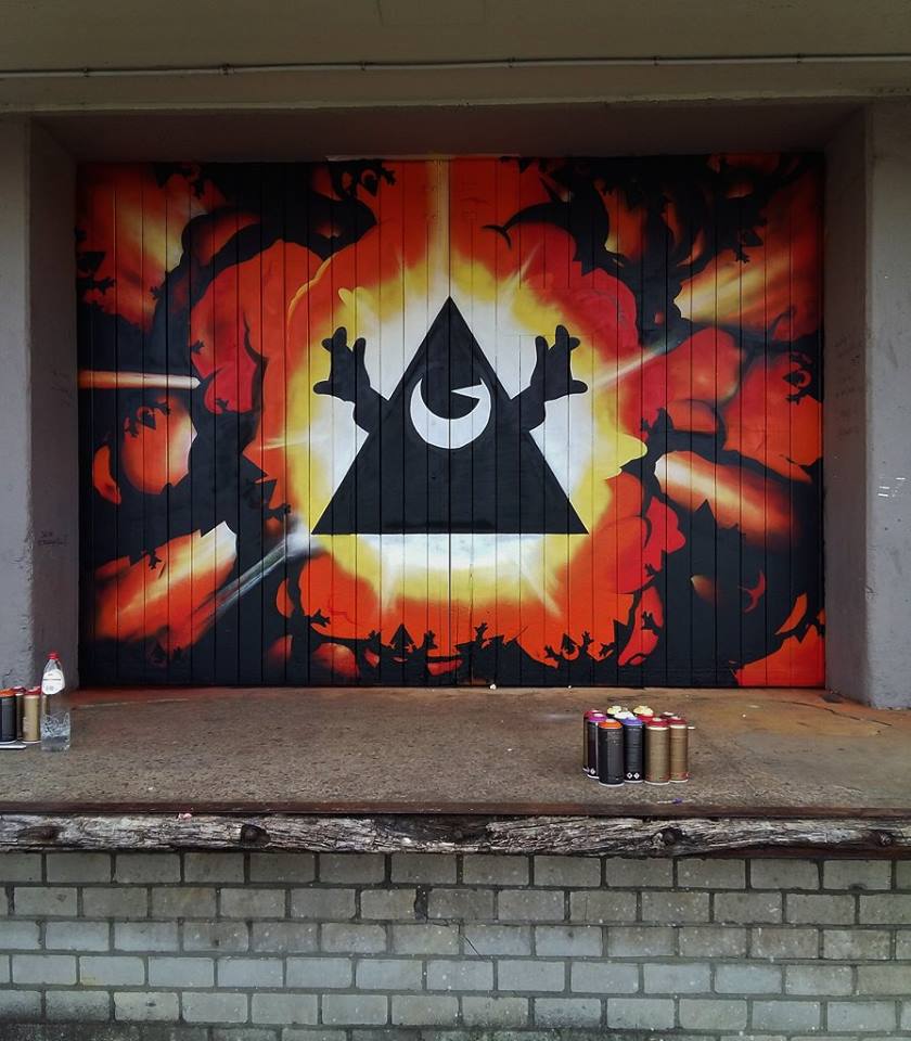 Street art Hasselt Station detail