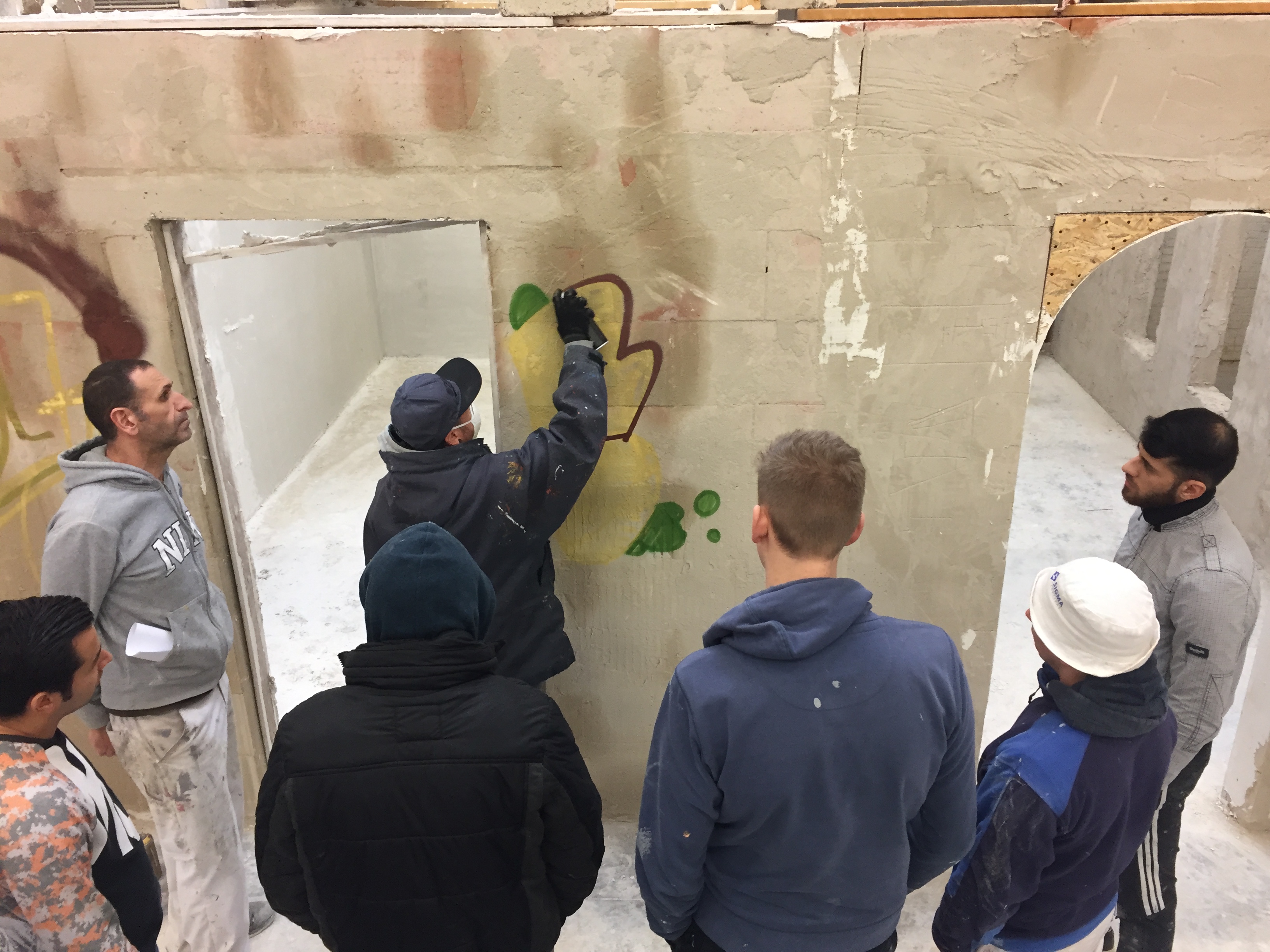 Graffiti Workshop CVO De Verdieping deelnemers