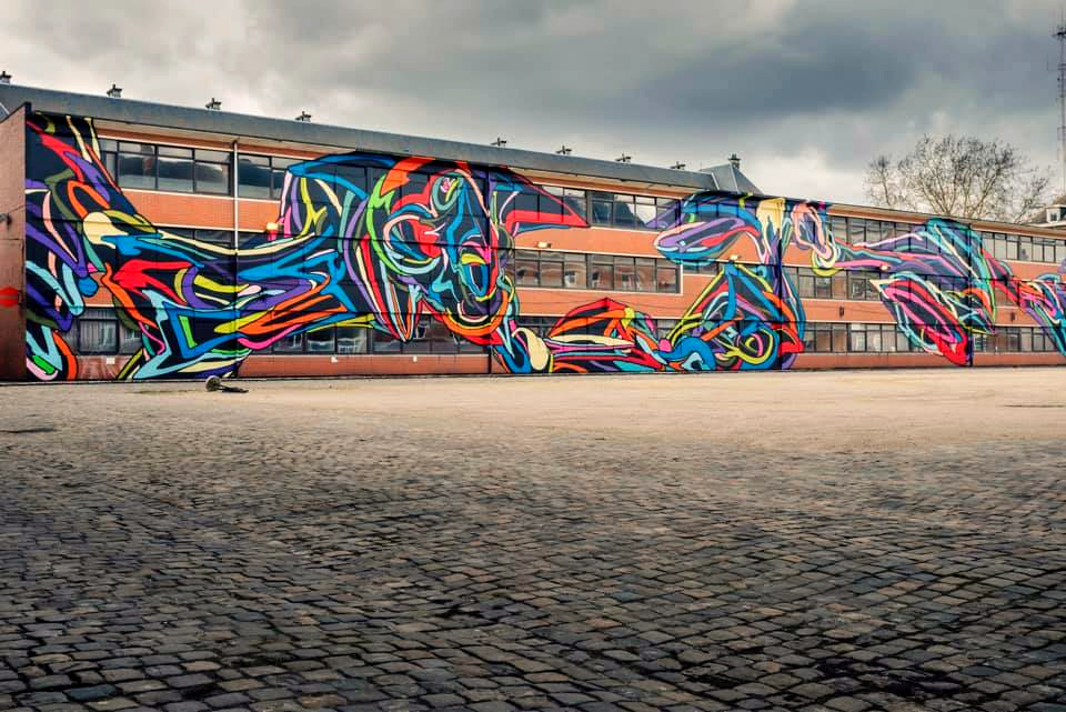 Moerman en Deejoohcee street art Brussel