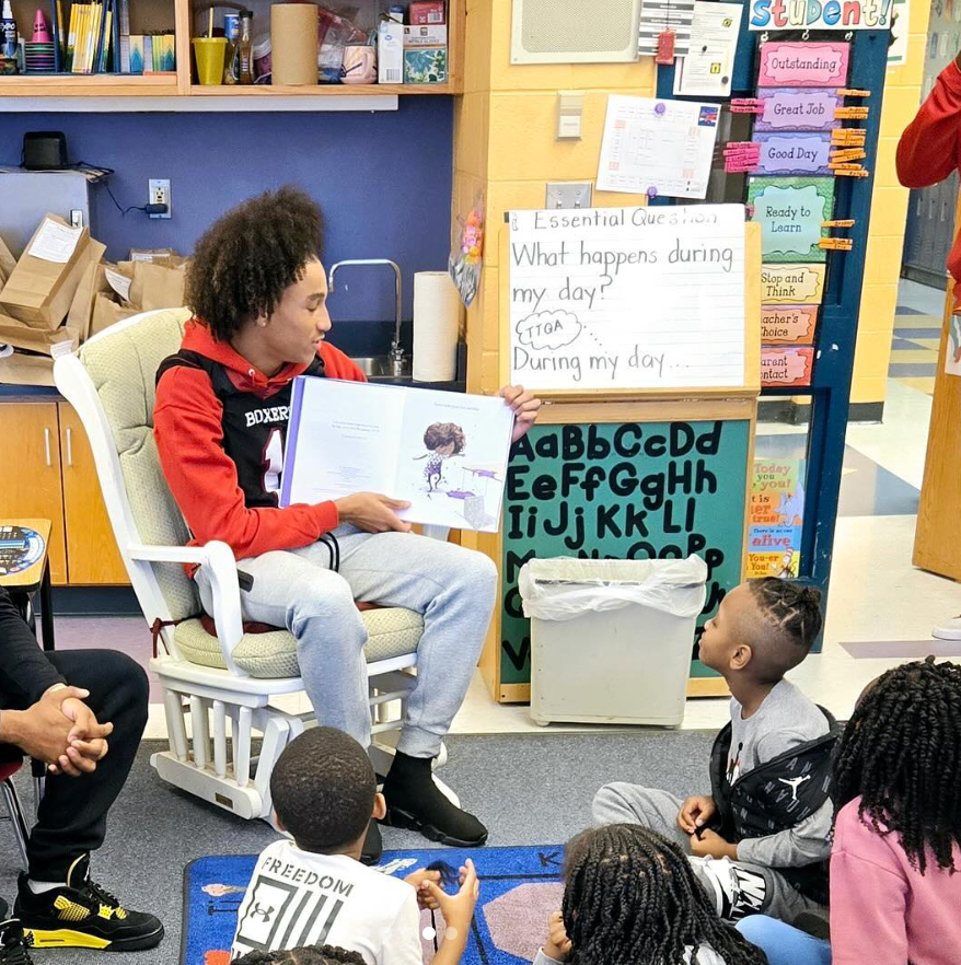 In researching solutions to overcome the school-to-prison pipeline for their Medallion Project, C5 Leaders turned that learning into action, building relationships with elementary school students and in their community. Photo credit: @brocktonschools, Instagram