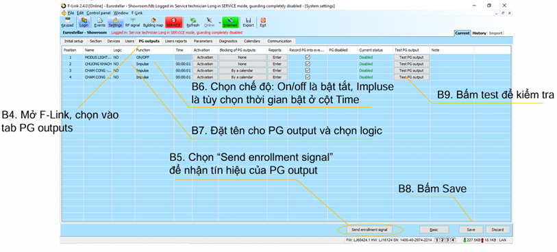 Các bước cài đặt PG Output