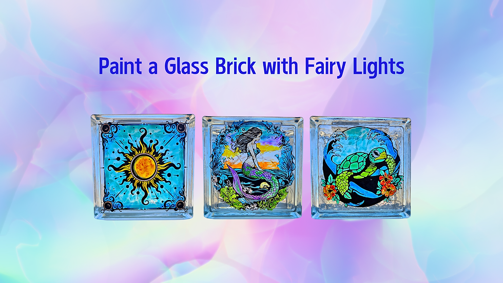 Decorate a Glass Brick with Fairy Lights   
