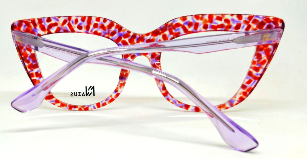 Thumbnail: NAZUS  MARUBINI C3  DOTTED RED and LAVENDER [ 53-21-145]  EYEGLASSES 