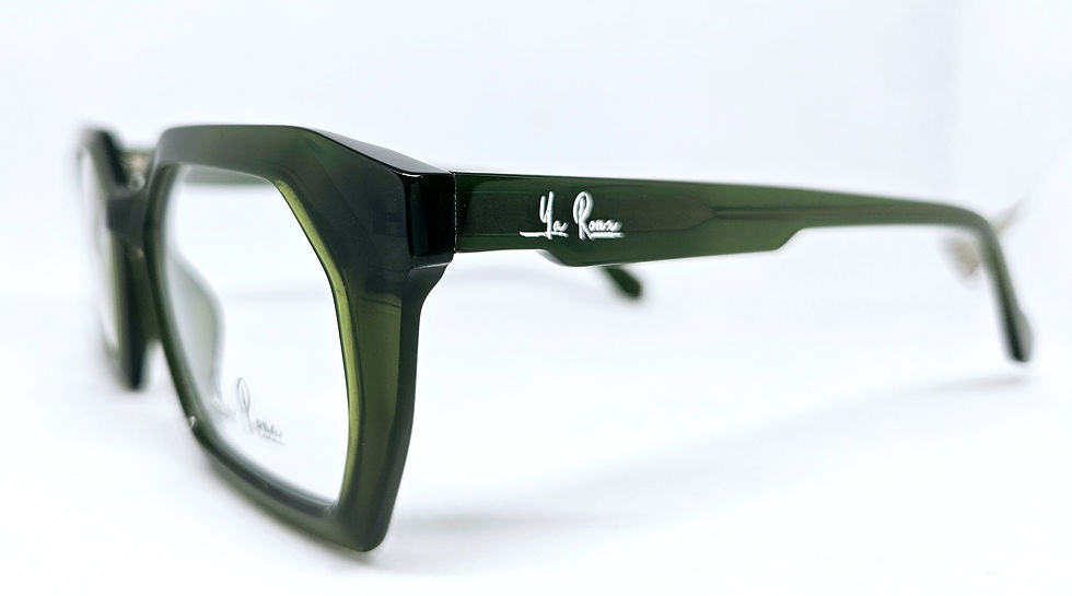 Thumbnail: YA RONA LEPELLE C2 [51-21-143] DARK GREEN UNISEX EYEGLASSES 