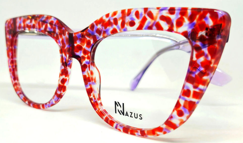 Thumbnail: NAZUS  MARUBINI C3  DOTTED RED and LAVENDER [ 53-21-145]  EYEGLASSES 