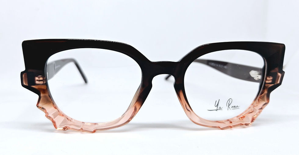 Thumbnail: YA RONA KHUBELU C4 [50-21-143] MIXED GRADIENT BROWN EYEGLASSES 