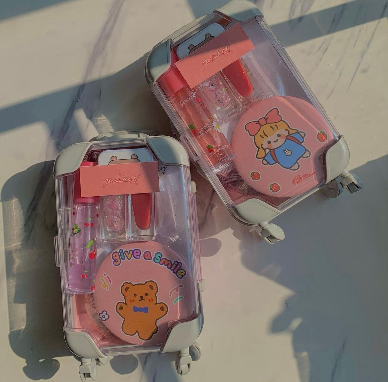 Pinky Luggage Gift Set