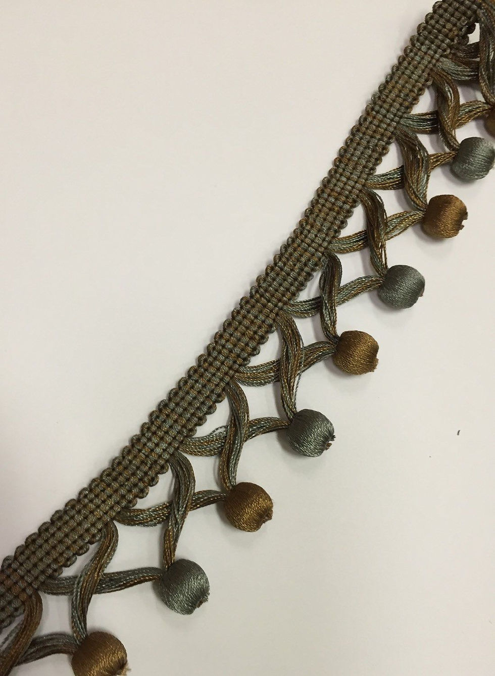 Blue Brown Ball Fringe