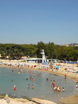 Nearby beach in Moraira, coastline of the Costa Blanca