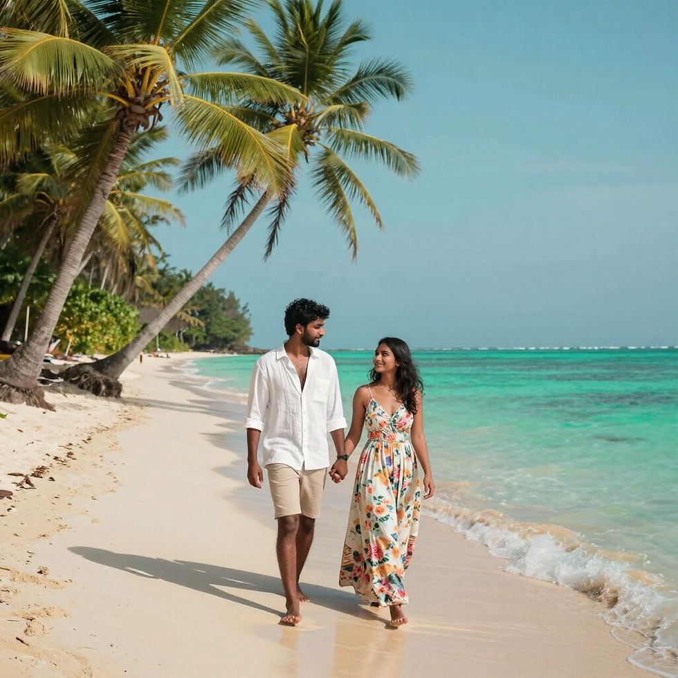 Andaman islands and tropical coastline
