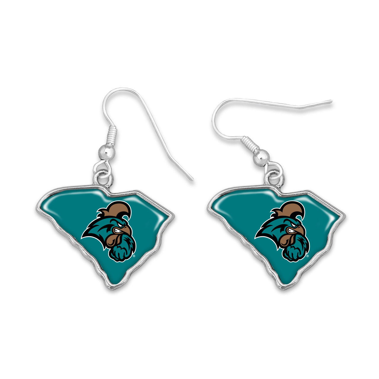 Coastal Carolina University "State-Shaped" Earrings