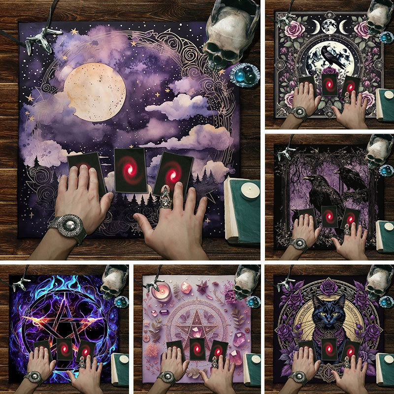 Miniatura: Toalha de Tarot com Estampa Geométrica