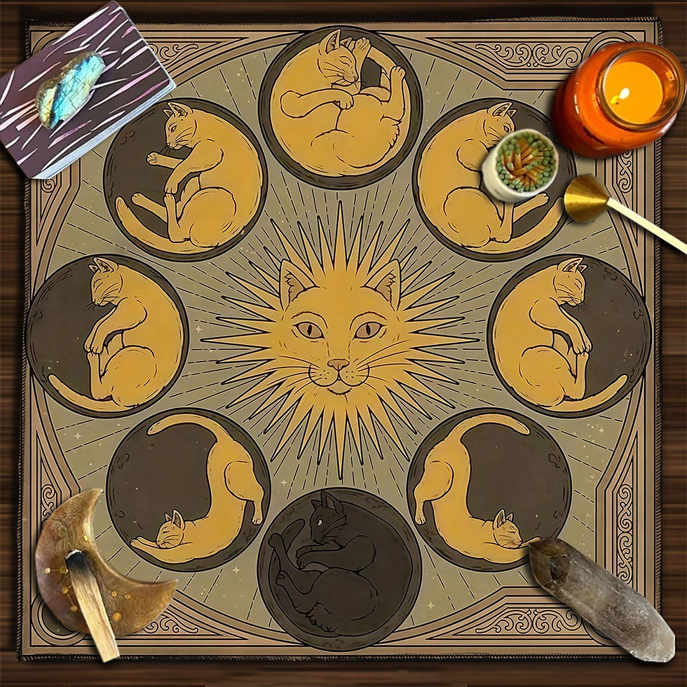 Miniatura: Toalha de Tarot com Estampa Geométrica