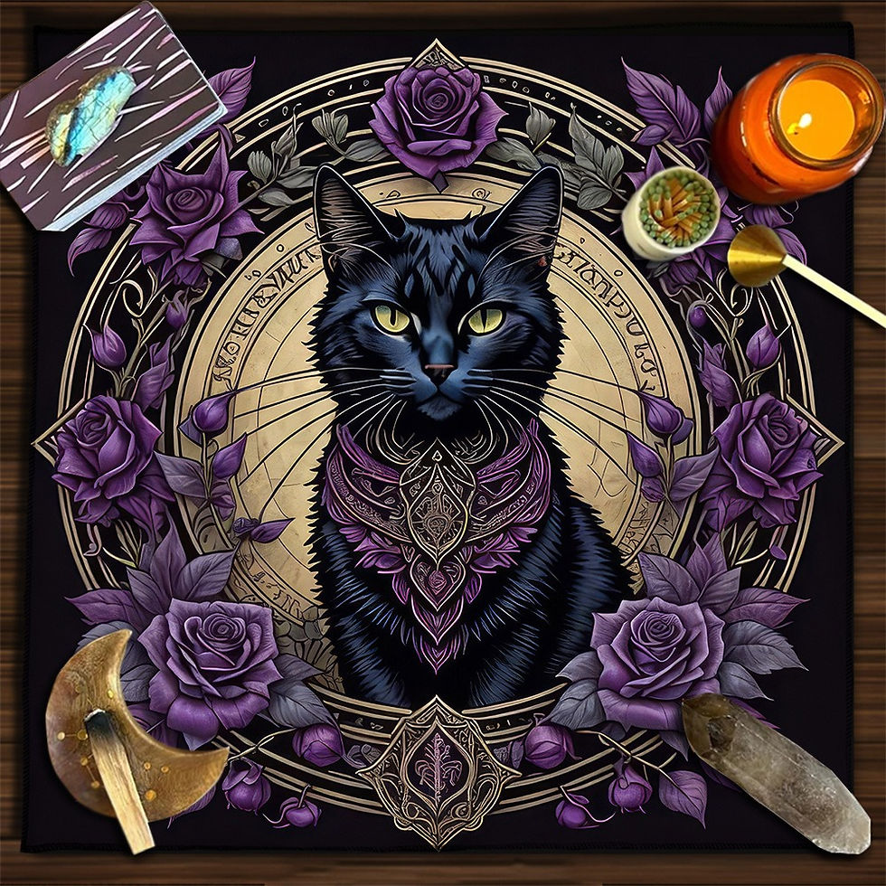 Miniatura: Toalha de Tarot com Estampa Geométrica