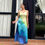 Thumbnail: Ocean breeze satin dress