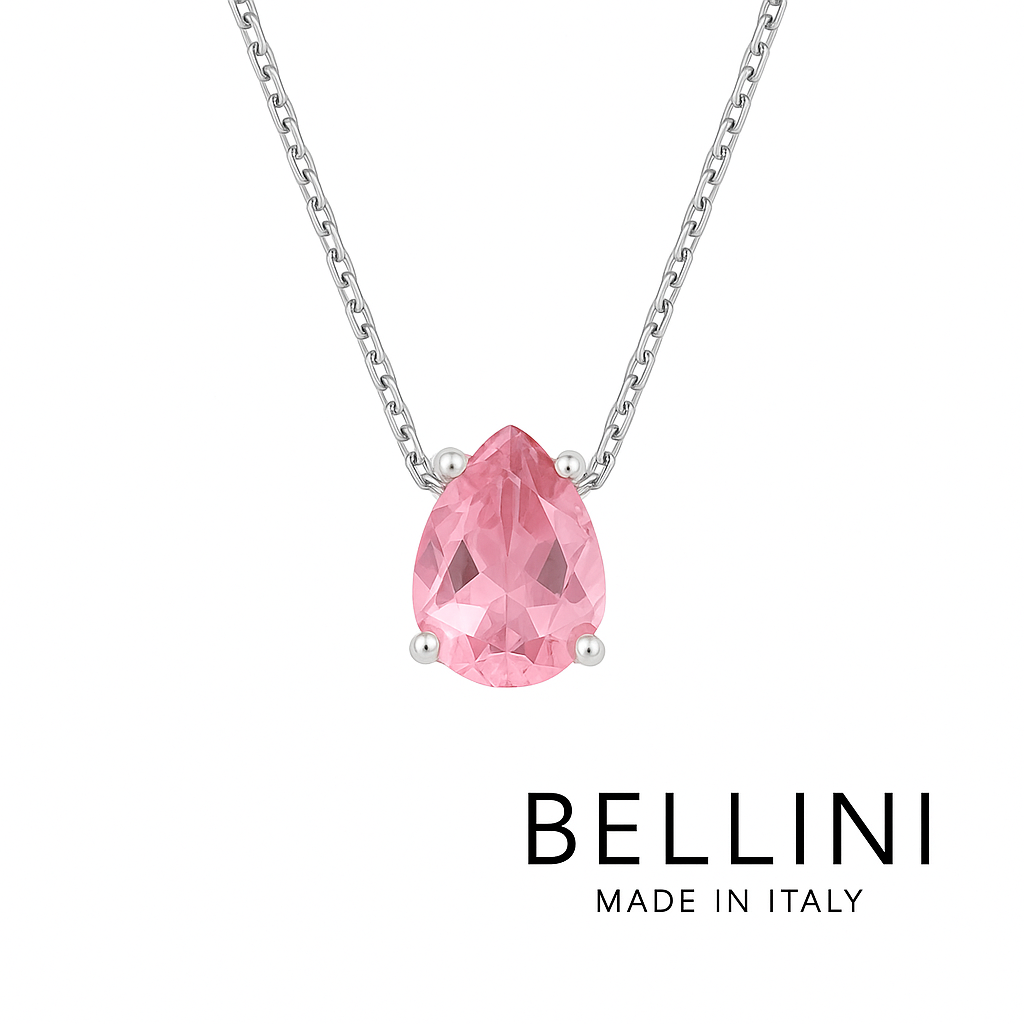 Colar Lacrima Rosa Claro