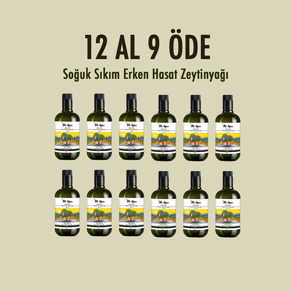 12 AL 9 Öde - 12 Şişe (6 LT) Soğuk Sıkım Erken Hasat Natural Sızma Zeytinyağı