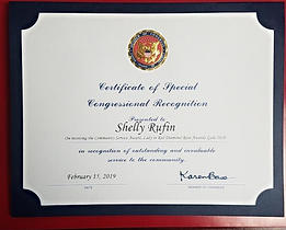 Certificate of Special Recognition with College Admissions Advisor, Financial Aid and Educational Consultant, Shelly Rufin. EDFIN College Prep | EDFIN College Planning Experts.