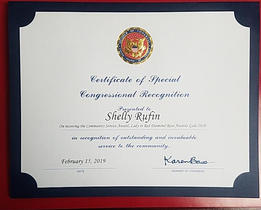 Certificate of Special Recognition with College Admissions Advisor, Financial Aid and Educational Consultant, Shelly Rufin. EDFIN College Prep | EDFIN College Planning Experts.