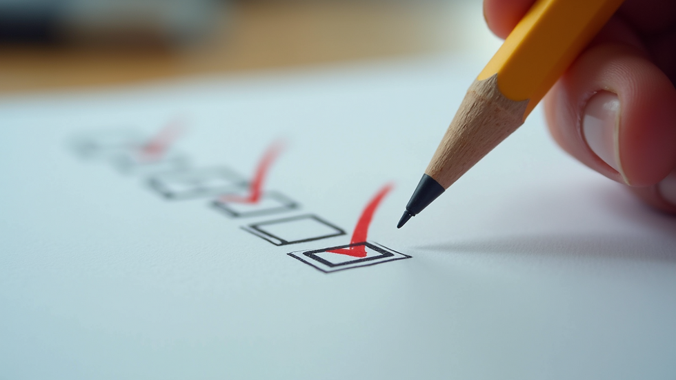 Close-up view of a checklist with college application tasks